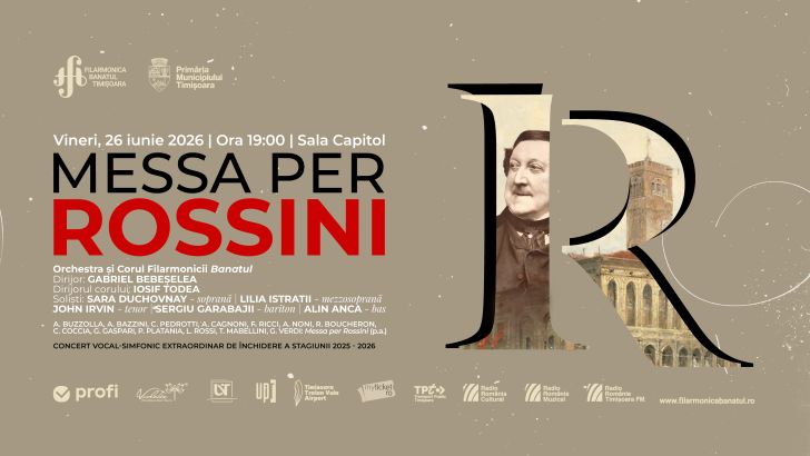 Messa per Rossini – în primă audiție în România, în închiderea stagiunii Filarmonicii Banatul Timișoara